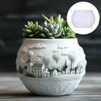 Mountain relief succulent plant flowerpot resin silicone mold mountain stream flowing water storage box candle cup gypsum molds