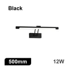 Modern Interior Wall Lamp 80 100cm Led Apply wall light Black Silver Bathroom Lighting Wall Mounted Picture Light Wall Sconce