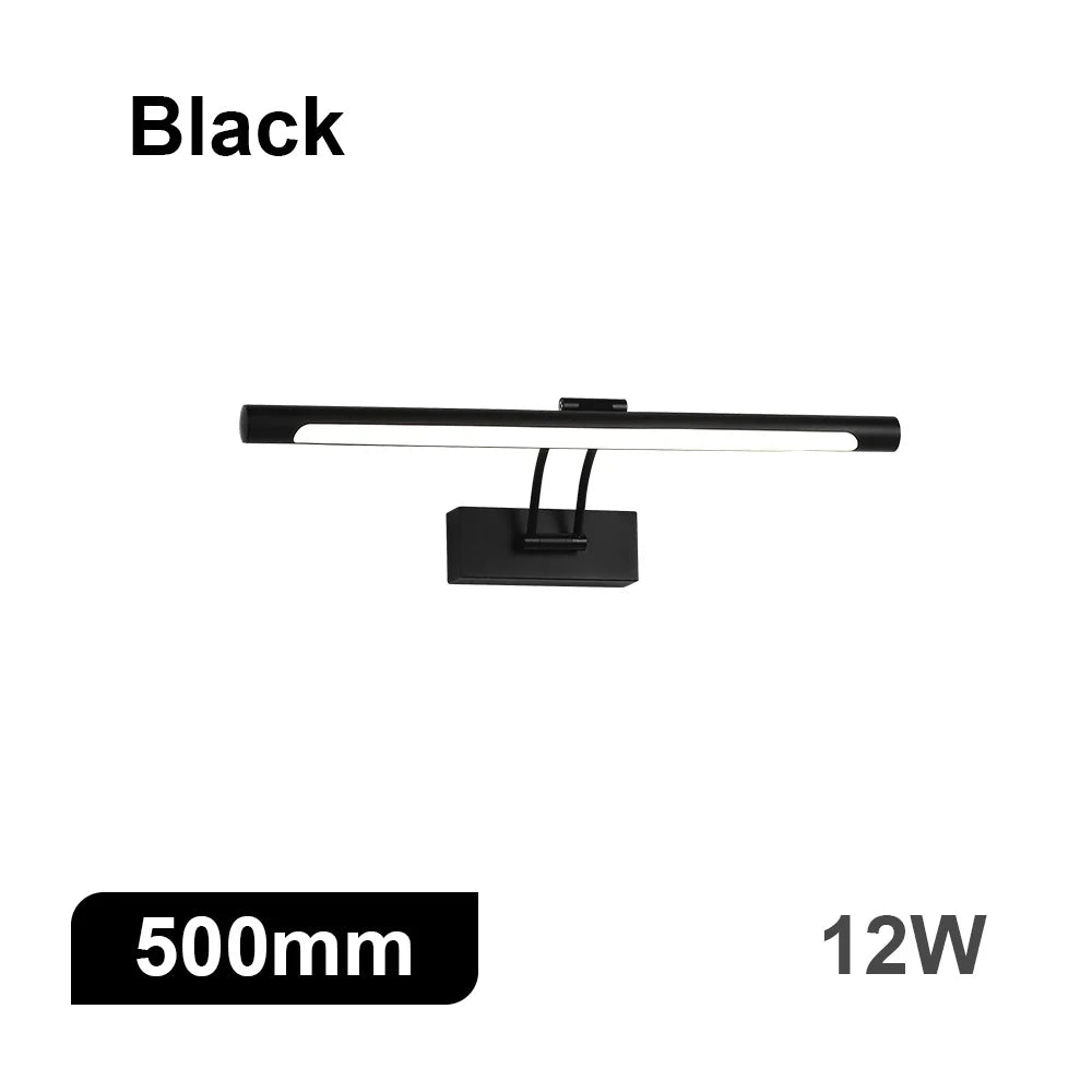 Modern Interior Wall Lamp 80 100cm Led Apply wall light Black Silver Bathroom Lighting Wall Mounted Picture Light Wall Sconce
