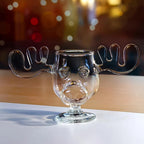 1/2/3PCS Christmas Elk Glass Cup 240ML Juice Milk Moose Mug Christmas Reindeer Head Beer Water Cup Holiday Party Drinkware Gifts