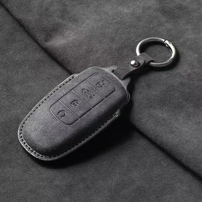Leather key fob cover case for Chery Jaecoo 7 J7 J8 PHEV 2023-2025, 1pc
