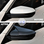 Horn Shape ABS Carbon Fiber Style Rear View Side Mirror Cover Rearview Caps For Honda For Civic 10th 2016 2017 2018 2019 2020