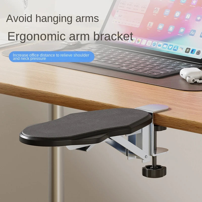 Foldable Ergonomic Computer Desk Arm Rest Pad Wrist Rest Support For Keyboard Armrest Extender Rotating Mouse Pad Holder Rack