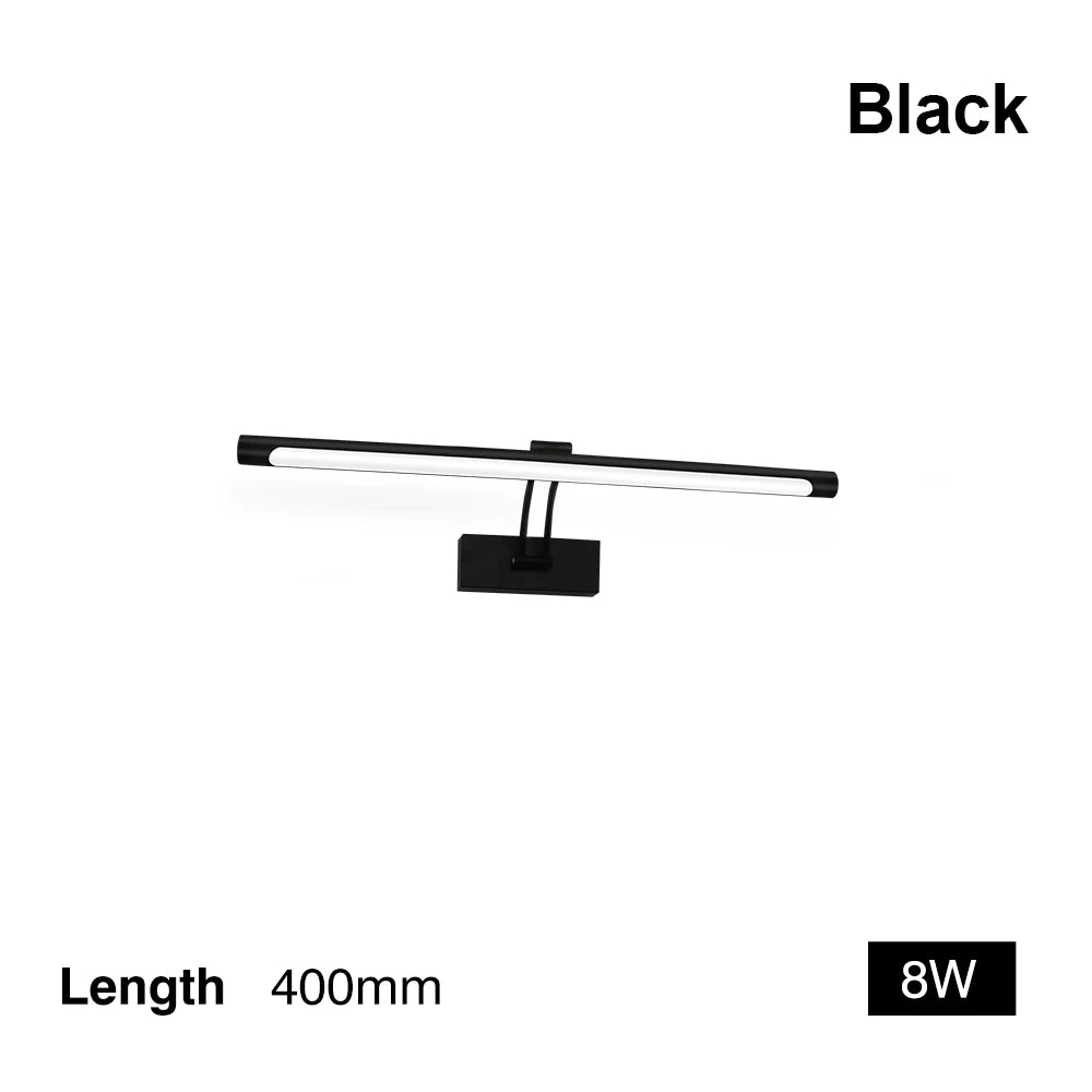 Modern Interior Wall Lamp 80 100cm Led Apply wall light Black Silver Bathroom Lighting Wall Mounted Picture Light Wall Sconce