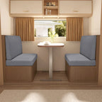 2 Pcs/set Jacquard RV Dinette Sofa Seat Cushion Covers Elastic Armless Couch Slipcovers Booth RV Camper Car Bench Backrest Cover