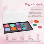 Magnetic Makeup Palette with Clear Top, 3Pack Empty Eyeshadow Dispensing Storage Box with 20Pcs Adhesive Metal Stickers