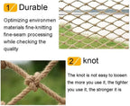 Nature Jute Rope Decorative Net-Graden Plant Support Net,Child Safety Net Hemp Climbing Netting,Balcony Stair Protection Fence