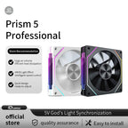 LDPCSJ OEM PRISM 5 PRO Computer Chassis Fan 12cm ARGB 4 Pin PWM Quiet Cooling Fan 12V Large Air Volume 45.2CFM/600-1800RPM