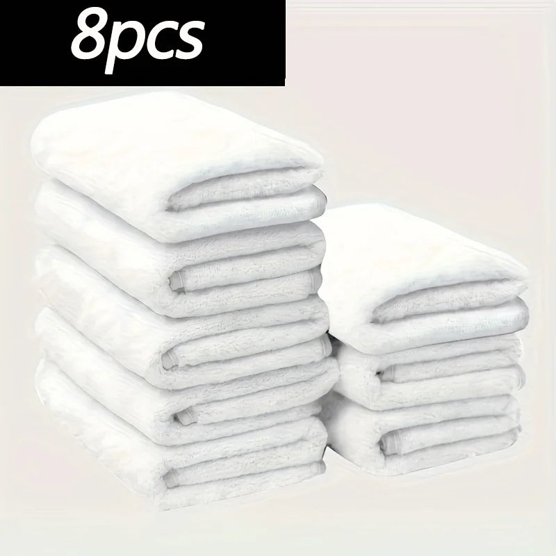 6/8/10 Pcs Coral Fleece Hand Towel Set , Soft Absorbent Skin-Friendly  Face Towels, Ideal for Home Bathroom Gym Hotel Spa Use