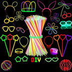50/100PCS Glow Stick Set with 17 Accessories DIY Perfect for Vibrant Party Supplies for Concert Halloween Festivals Events‌ Part