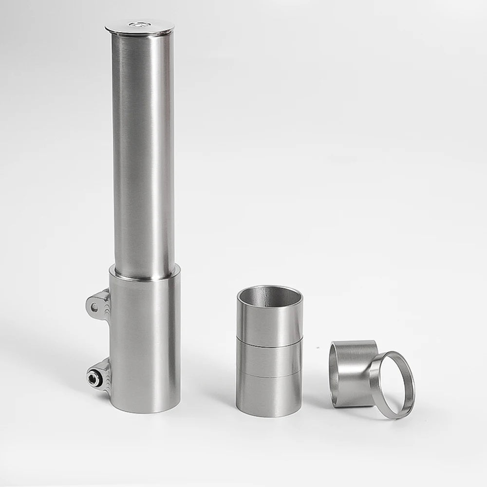 CNC Titanium Bicycle Stem Riser Fit 1 1/8 Inch Fork Extender - 102mm/122mm/142/162/182mm Handlebar Lift Adapter Cycling Part