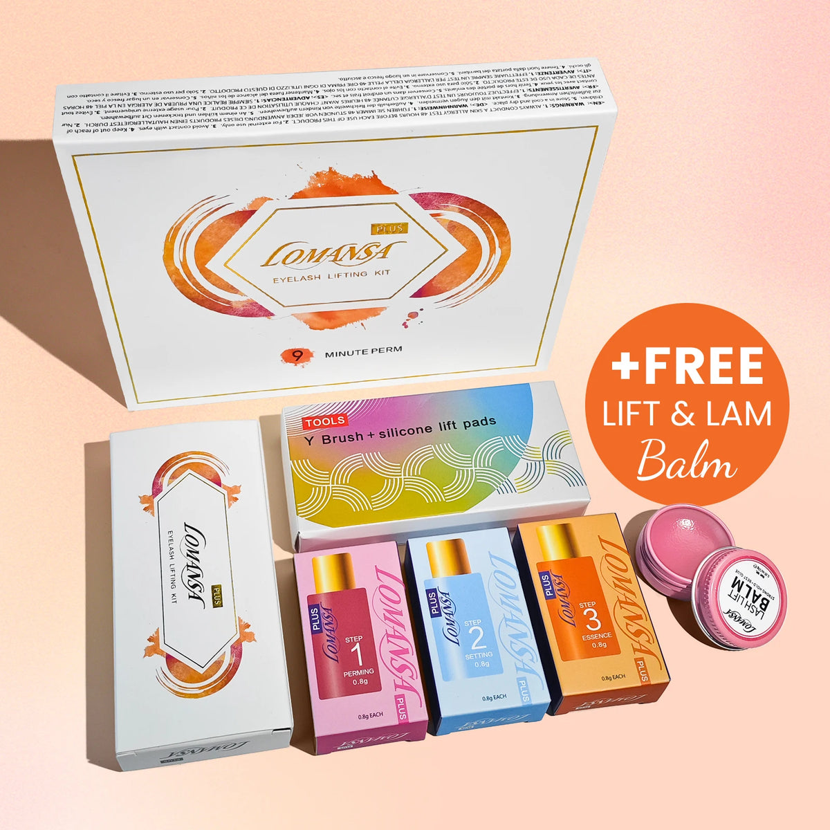 Lomansa Lash Lift Eyelash Lift Kit 8-12 Minutes Instant Lifting Perming Curling For Eyebrow Eyelashes Perm Kit Lasts 6-8 Weeks