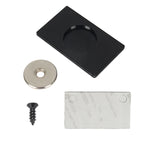 4pcs Magnetic License Plate Holder Set with Fixed Plate and Screws, Universal RV Trailer, Black
