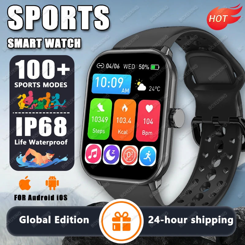 2026GPS Track Smart Watch 2.01-Inch Ultra HD AMOLED Screen IP68 Waterproof Sports Heart Rate Monitor Bluetooth Call Smartwatches