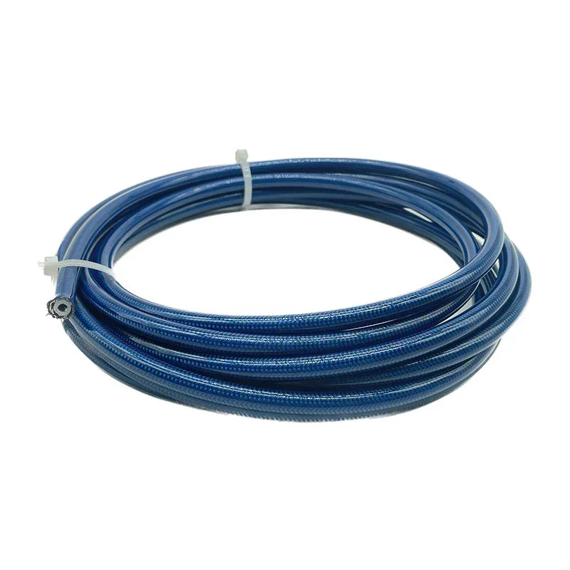 AN3 PTFE braided stainless steel brake line hose with PVC cover, 1m-10m, colors