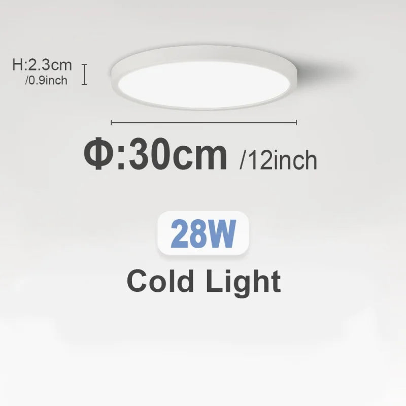 Ultra-Thin LED Ceiling Lamp Chandelier 23/30cm with Remote Control for Home Decor Lighting in Living Room Bedroom Kitchen