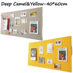 Felt Wall Sticker Display Board for Classroom Photo Wall, 2pcs Set, Grey Yellow Camel