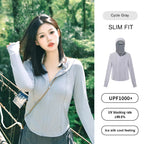 GOLDEN CAMEL Cape Sun Protection Clothing Anti-ultraviolet Breathable Ice Silk Quick-drying Skin Tights Sun Protection Jacket
