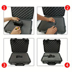1 waterproof hard hand-held toolbox bag with pre cut sponge storage box, impact resistant unmanned driving chassis
