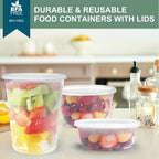 Food Storage Containers with Lids 8/16/32oz Freezer Deli Cups BPA-Free Leakproof Takeout Container Meal Prep Microwave Safe