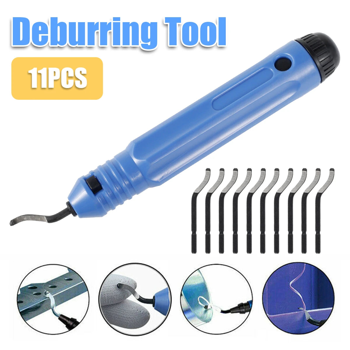 Deburring Tool Kit with 40 Extra HSS Blade Sharp Burr Removal Tool Metal Edge Deburring Hand Tool 3D Printed Edge Deburring Tool