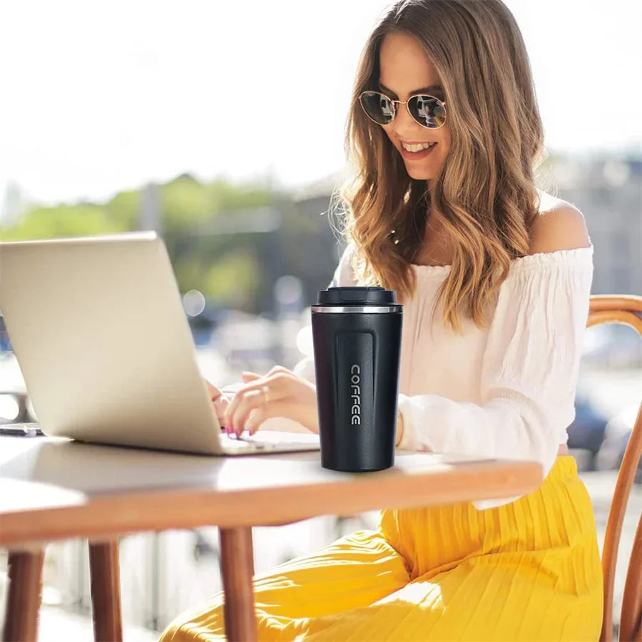 380/510ML Double-layer Insulation Cold And Hot Thermo Cafe Thermos Mug Leakproof Travel Thermo Cup for Tea Water Coffee Cup