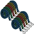 5-20Pcs Bungee Cords 2M Elastic Bungees Cords Heavy Duty Luggage Bungee Straps with Hooks Antislip Flat Elasticity Rope Upgrades