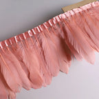 10Meters Goose Feather Fringe Ribbon Handicraft Accessories White Swan Feathers Trims Carnival Plumas Dress Decoration Wholesale
