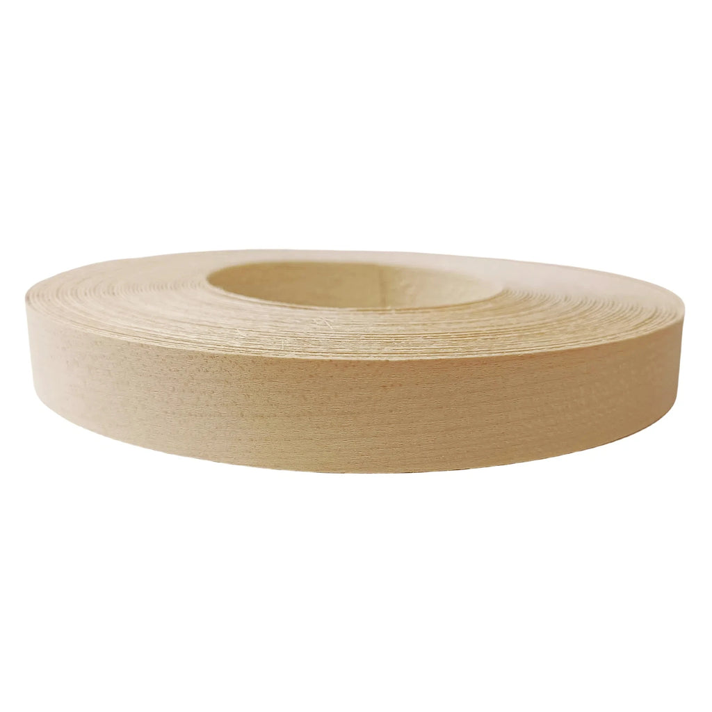 Pre-glued Maple/Birch/Oak/Pine/Walnut/Cherry/Ash/Acacia Wood Edge Banding Strip,Iron on Veneer Edging Trim for Furniture Repair