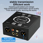 3Pin XLR/RCA/TS/TRS Ground Loop Noise Isolator Box Multi-Purpose Hum Eliminator for Home and Office Theater Audio Playing System