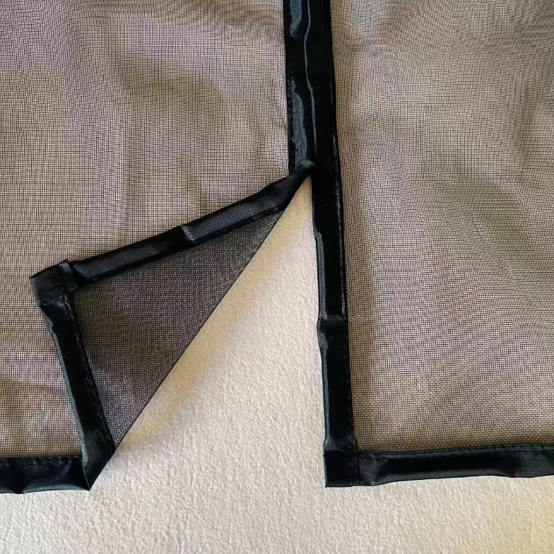 Black Magnetic Door Screen Mosquito Net Custom Size Summer Anti Insect Mesh Automatic Closing Curtain Applicable To Glass Doors