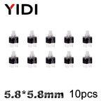 10pcs PCB Tact Tactile Micro Mini Latching Push Button On Off Self Lock UnLock Switch DIP 6 Pin Cap 5.8*5.8/7*7/8*8/8.5*8.5mm
