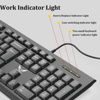USB Wired Keyboard 104 Keys Standard Keyboard Laptop Gaming Keyboard Membrane Keyboard Ergonomic keyboard For PC Windows Mac OS