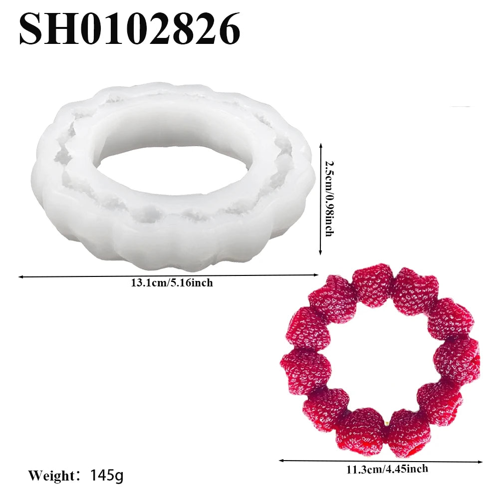 Raspberry Circle or Raspberry Heart Cake Mold French Dessert Silicone Cake Molds Pastry Decoration Baking Tools Kitchen Bakeware