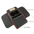 Car Armrest Storage Box, Car Center Console Organizer, Armrest Heightening Cushion with Cup Holder Armrest Storage Organizer Box