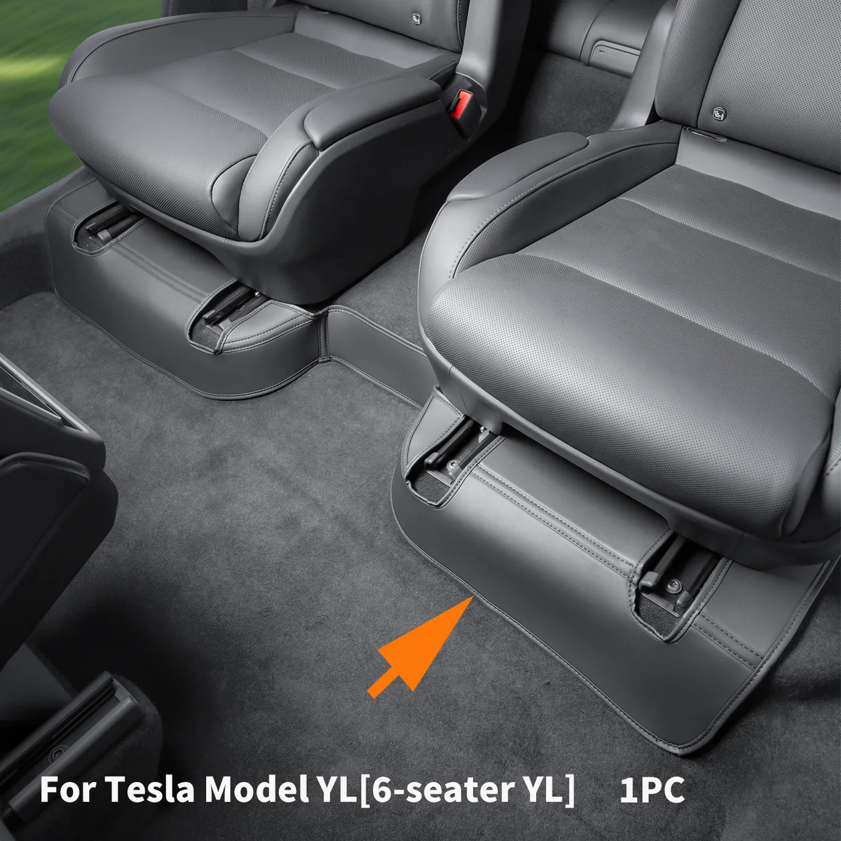 For Protective pads under the second row seats of 6 Tesla Model YL, foot kick guards for the middle seat, seat corner protectors