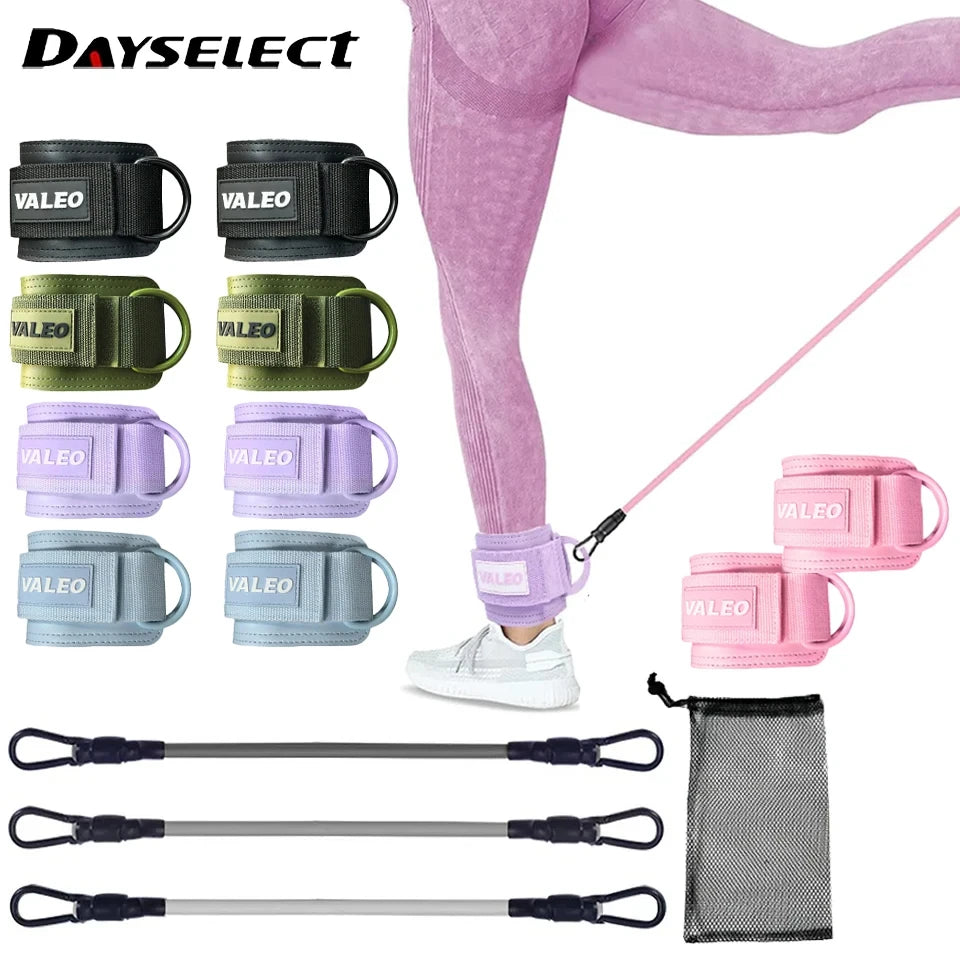 Yoga Exercise Tools Fitness Ankle Buckles Stretchy Leg Bands Resistance Bands Leg And Hip Trainer Adjustable Foot Support Sleeve