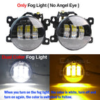 2 Pieces 90MM Round Angel Eye LED Fog Light For Suzuki Jimny 1998-2017 30W H11 Adjustable Car Front Fog Daytime Running Lamp DRL