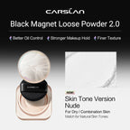 CARSLAN Black Magnetic Translucent Loose Setting Powder Makeup Waterproof Long Lasting Matte Oil Control Finishing Face Powder