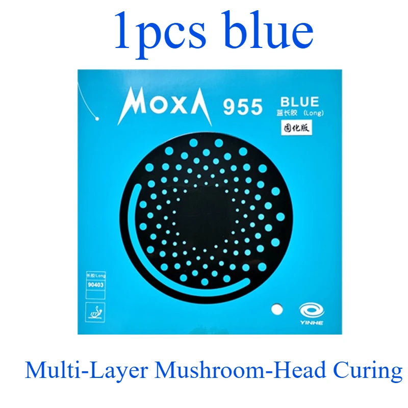 YINHE 955 Green Blue Cured Table Tennis Rubber Long Pimples OX Medium Particles 955 Ping Pong Without Sponge Rubber Anti-spin
