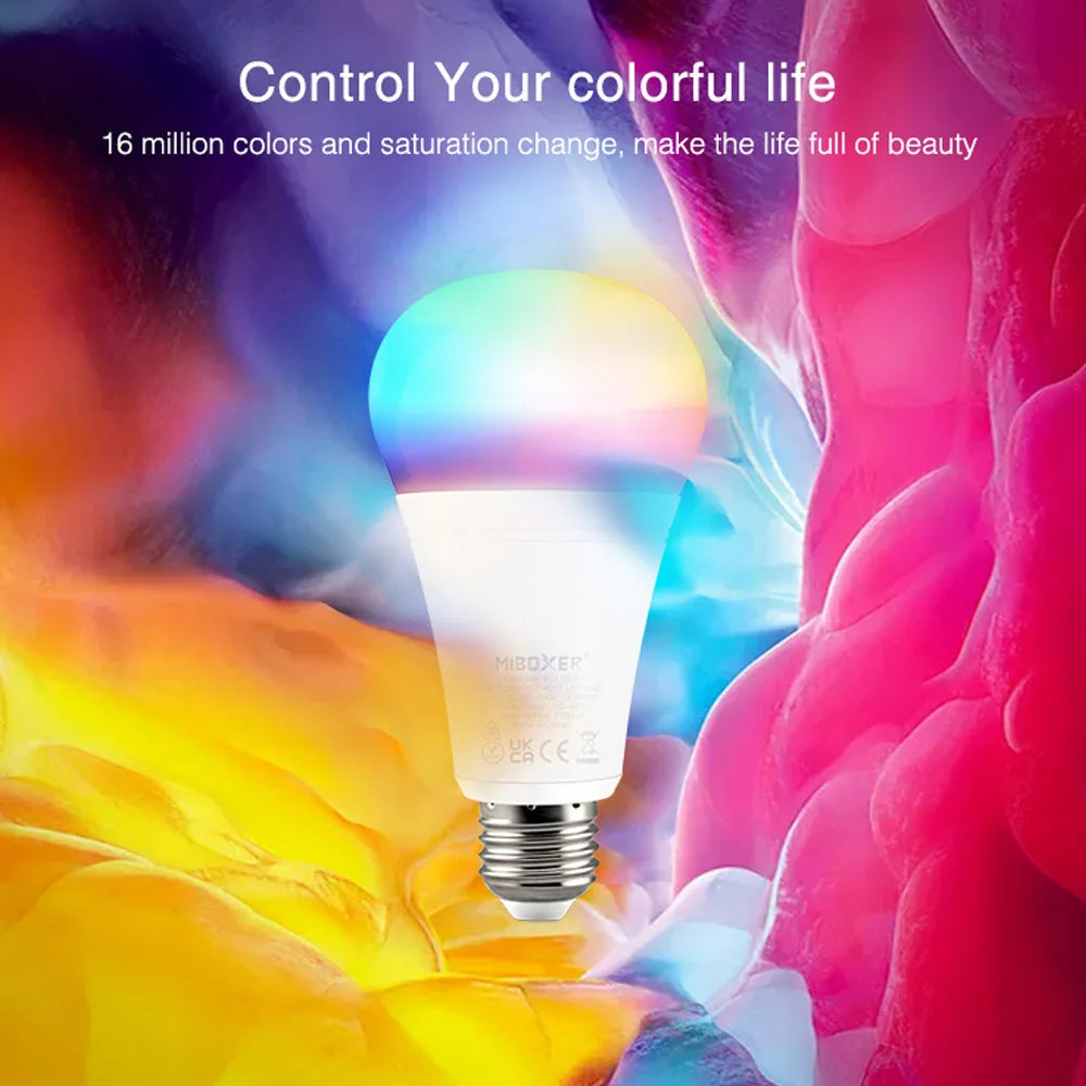 Miboxer Zigbee RGB+CCT LED Bulb Light 4W/6W/12W GU10 E27 Smart Dimmable Spotlight Lamp FUT089Z RF Remote WIFI ZB-Box2 ZB-Box3