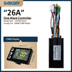 26A Ebike Sinawave Controller 24V/36V/48V Three-Mode Controller with Learning Function JN Color Display Wheel Hub Motor Parts