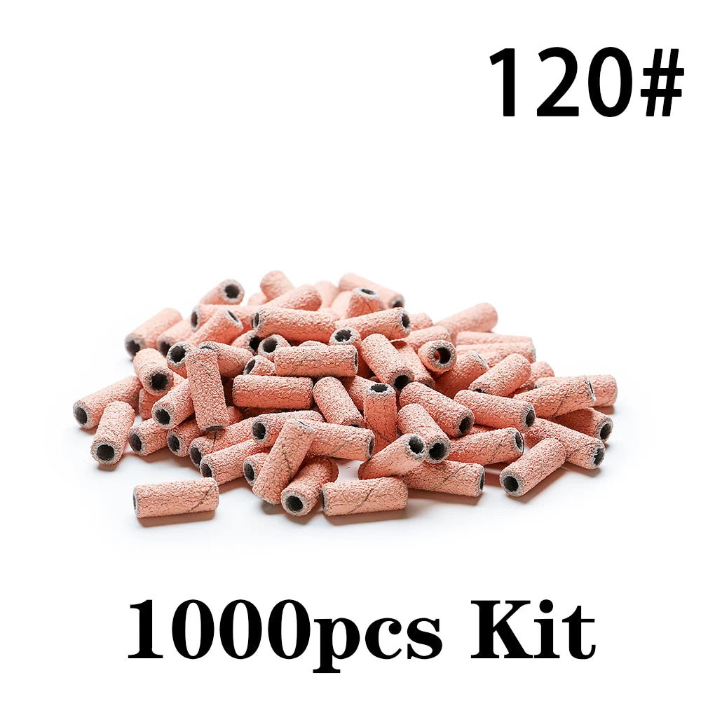 1000pcs 3mm Mini Zebra Nail Sanding Bands Electric Machine Nail Drill Bit UV Gel Acrylic Polish Remover For Nails Accessory Tool