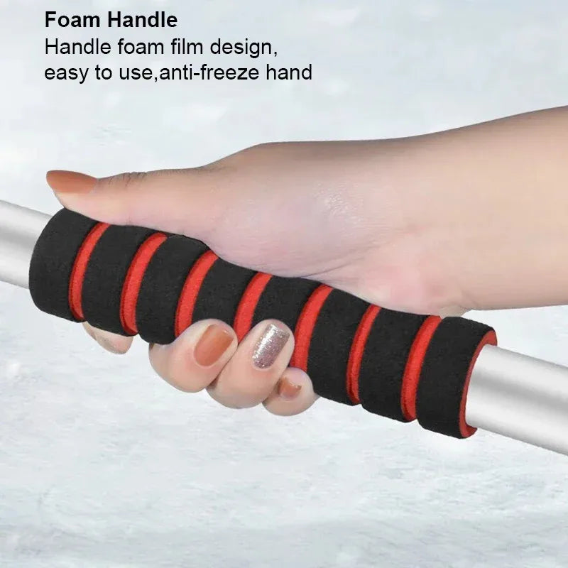 Extendable Snow Brush Ice Scraper Detachable Windshield Tool, Black