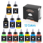 12/24 Colors Airbrush Paint Set Water Based 30ml Acrylic Paint Modle Spary Paint for DIY Nails Painting Air Brush Paint Kit