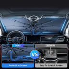 Car Windshield Sun Shade Umbrella Portable Car Parasol With Pull Ring Umbrella Handle Summer Uv Refletive Covers