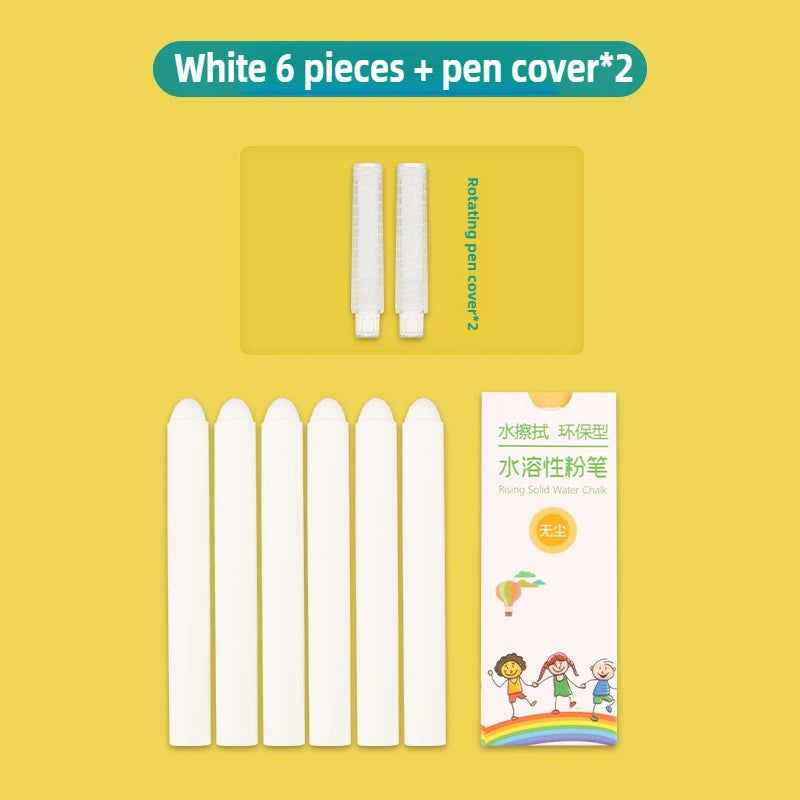 48/6 PCS Dust Free Solid Non-toxic Water Chalk Whiteboard Blackboard Drawing Pens Colorful Chalk Markers Office School Supplies