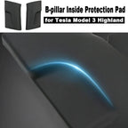 B-pillar Inside Protection Pad for Tesla Model 3 Highland Door Frame TPE Guard Door Center Flocking Protection Cover Decoration