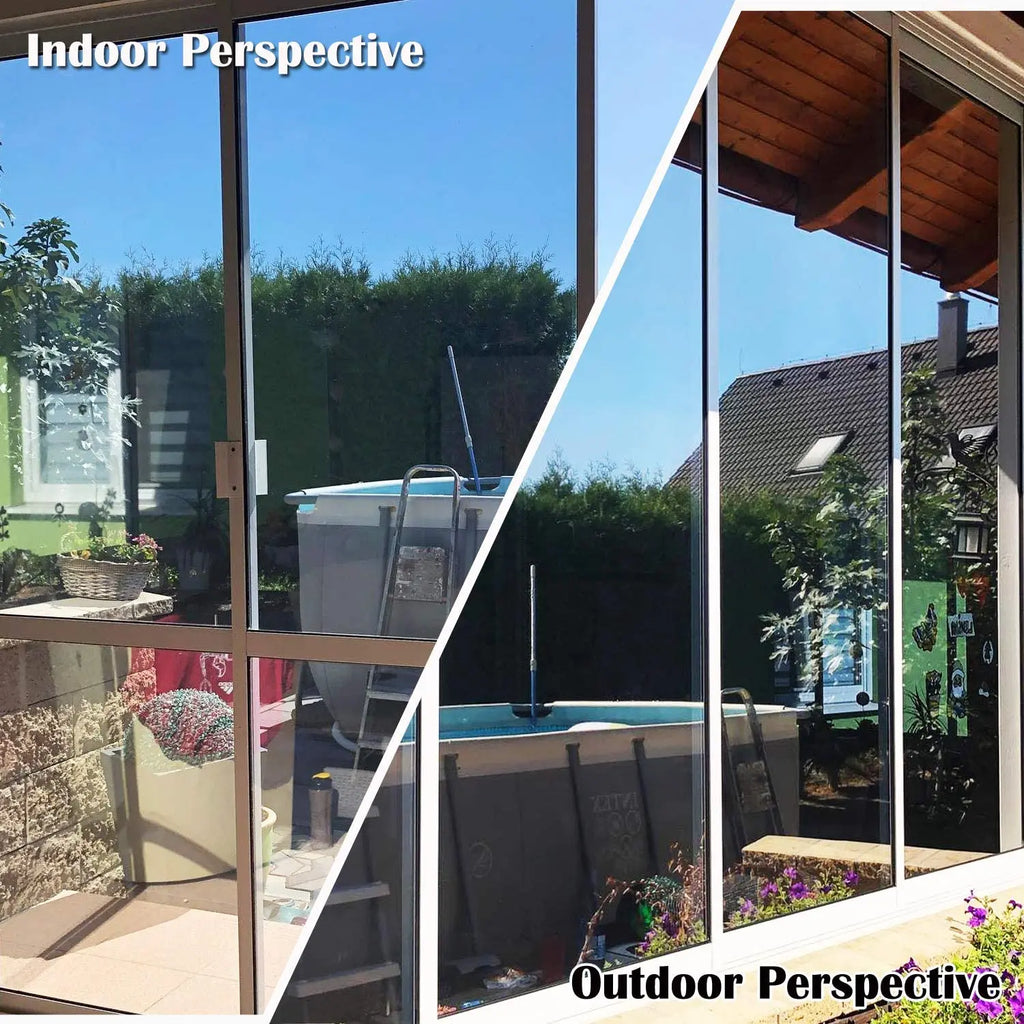 One Way Tint Mirror Window Film Daytime Privacy Self-adhesive Film Vinyl Sun Blocking Anti UV Glass Door Sticker Home Decoration