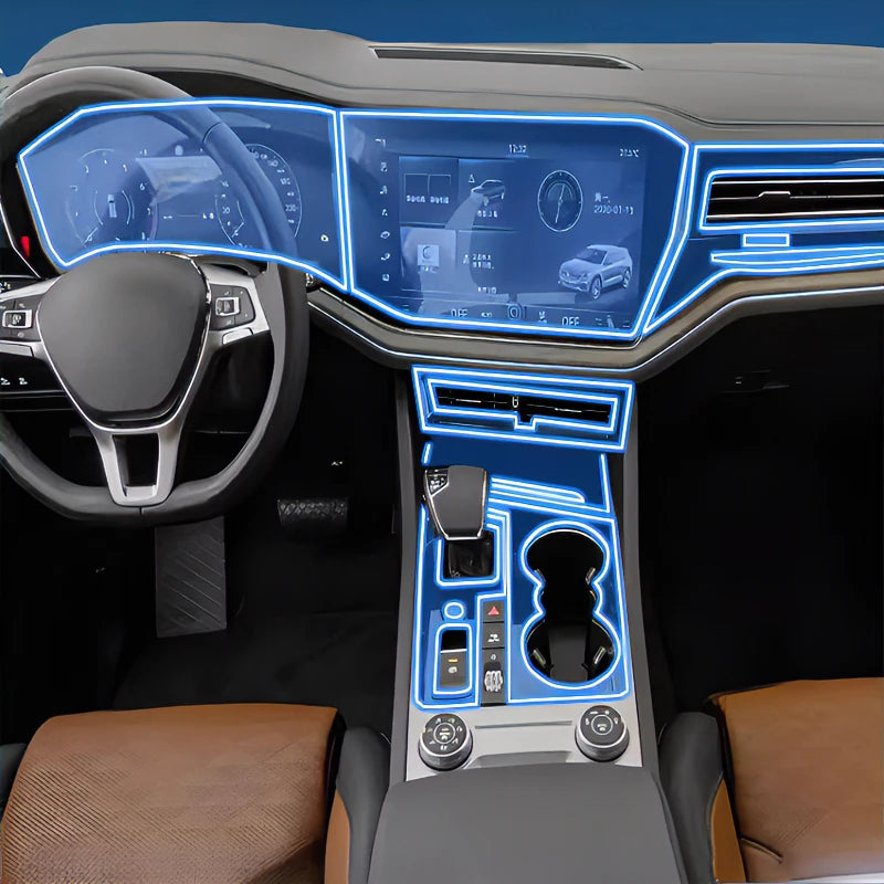 FOR public Touareg 2019-2025 Dashboard Multimedia Navigation Transparent Anti-Scratch Protection Film Modification